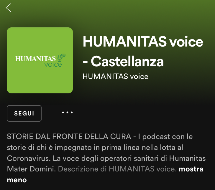 Humanitas voice - Castellanza Spotify