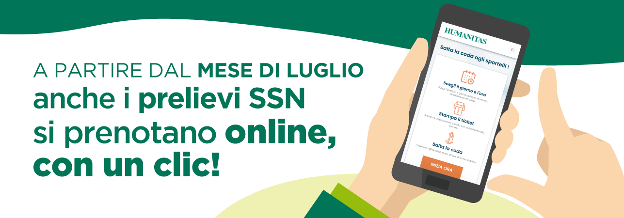 Prelievi SSN: a partire dal mese di luglio, la prenotazione è online