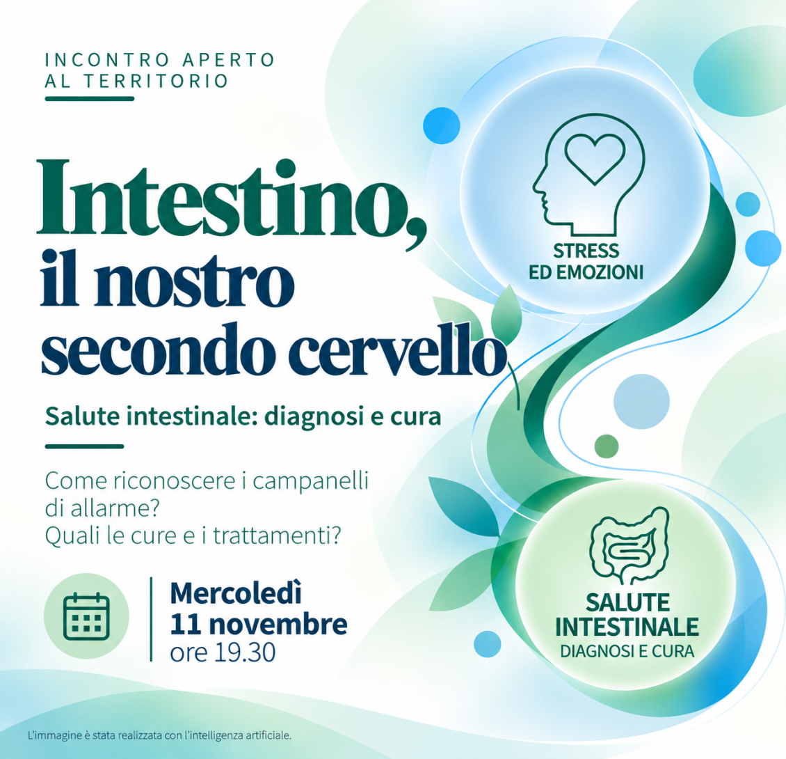 Intestino, il nostro secondo cervello: 11 novembre un incontro aperto al territorio